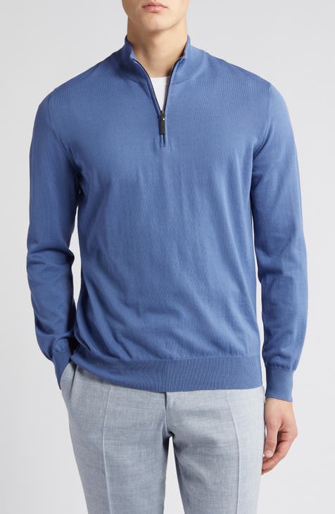 Men s Canali Quarter Zip Sweaters Nordstrom