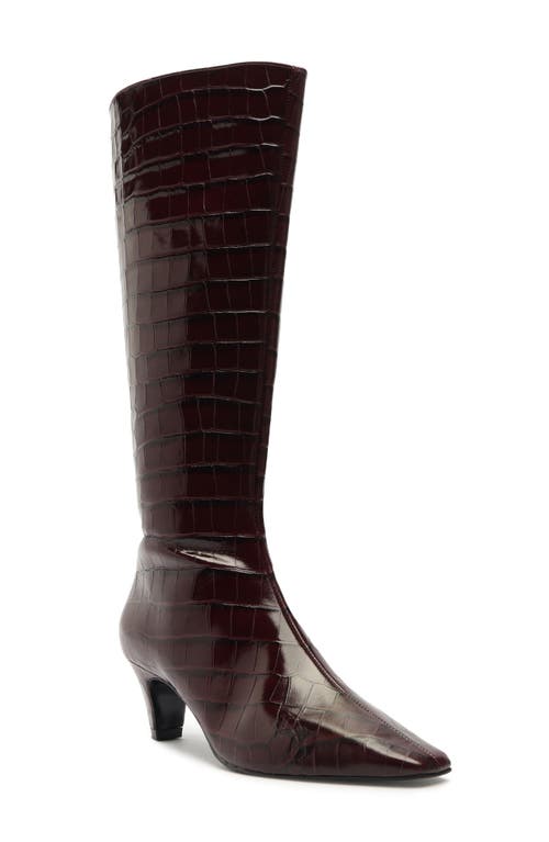 Shop Schutz Dellia Up Knee High Boot In Red