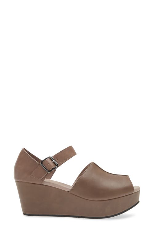 Shop Chocolat Blu Wawa Platform Wedge Sandal In Grey Leather