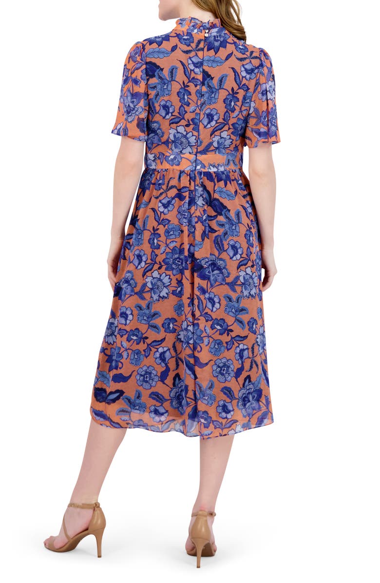 Julia Jordan Floral Mock Neck Midi Dress | Nordstrom