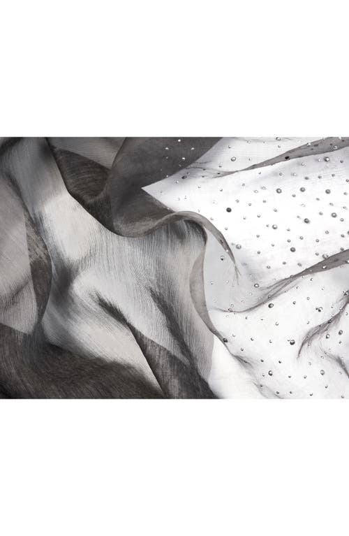 Saachi Crystal Embellished Silk & Wool Scarf In Grey