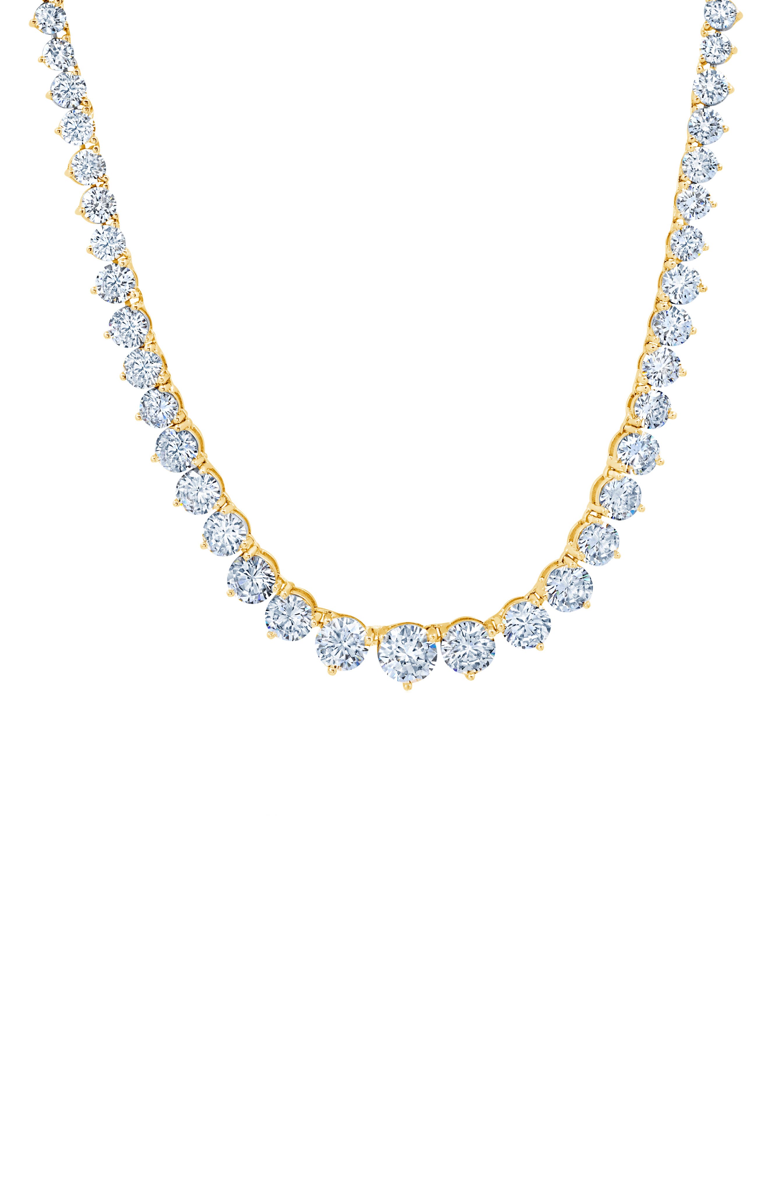 Crislu Graduated Cubic Zirconia Tennis Necklace Nordstrom