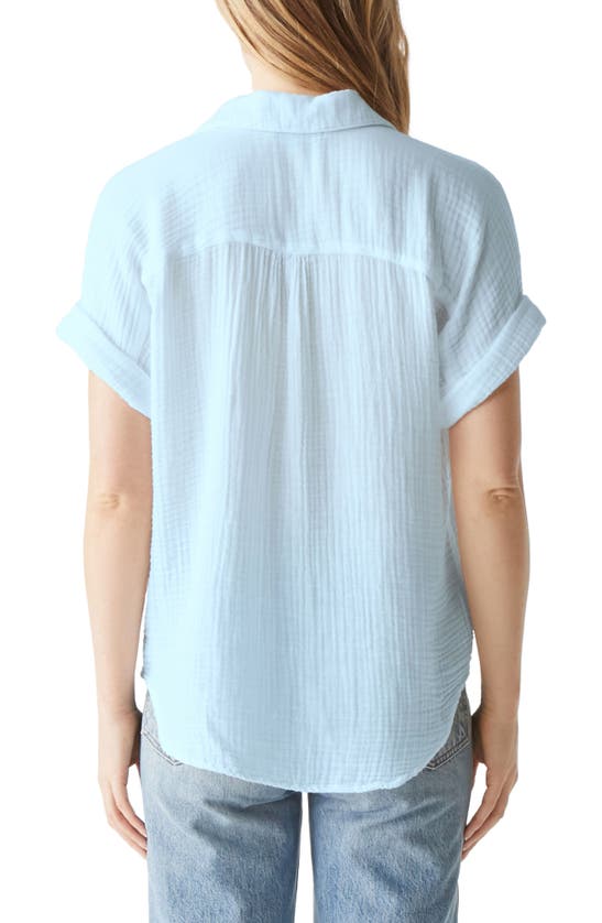 Shop Michael Stars Gigi Popover Top In Water