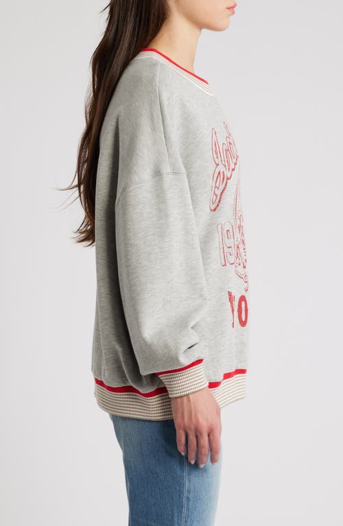 Shop Vinyl Icons Jackson Hole Tipped Graphic Sweatshirt In Heather Grey