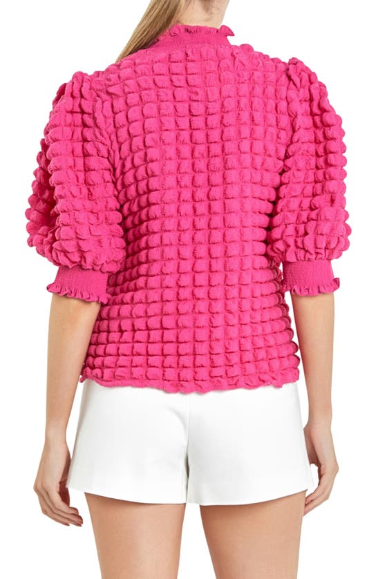 Shop English Factory Textured Mock Neck Top In Pink