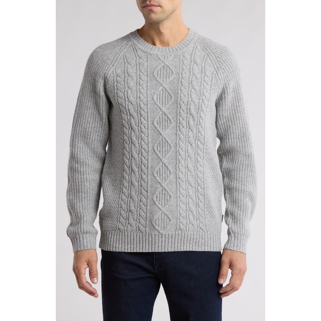 Rodd & Gunn Jacobs Town Cable Stitch Sweater In Stone