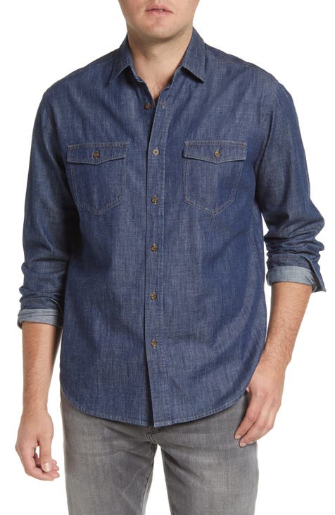 Kenji Cotton Denim Button-Up Shirt