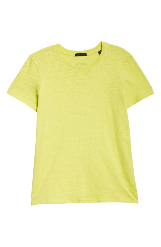 Shop Atm Anthony Thomas Melillo Schoolboy Cotton Crewneck T-shirt In Chartreuse Yellow