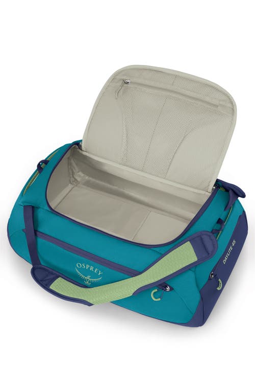 Osprey Daylite 45l Duffle Bag In Blue Spikemoss/alkaline