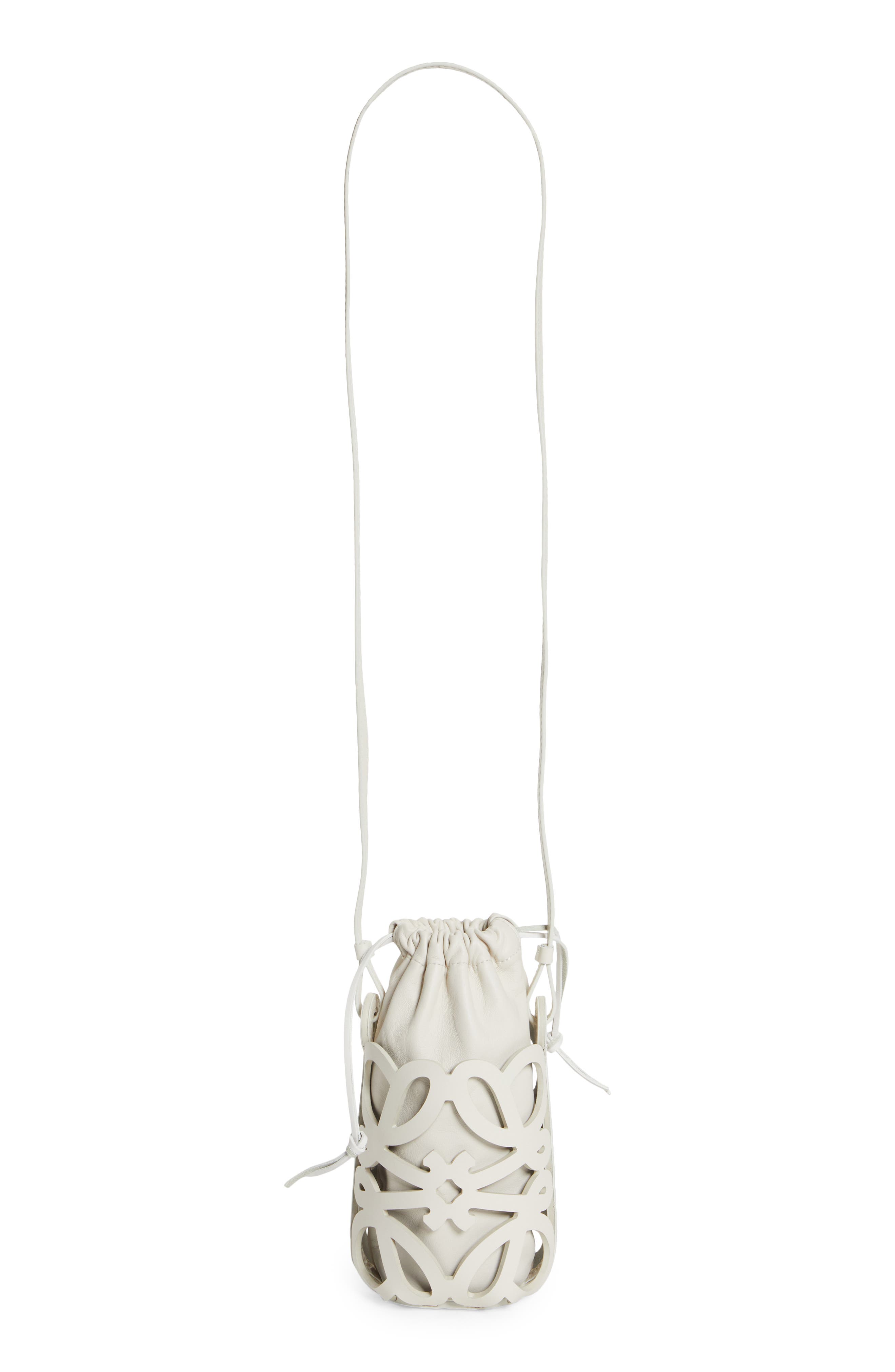 Loewe Anagram Cutout Monochrome Bucket Bag Tea Dust Glaze