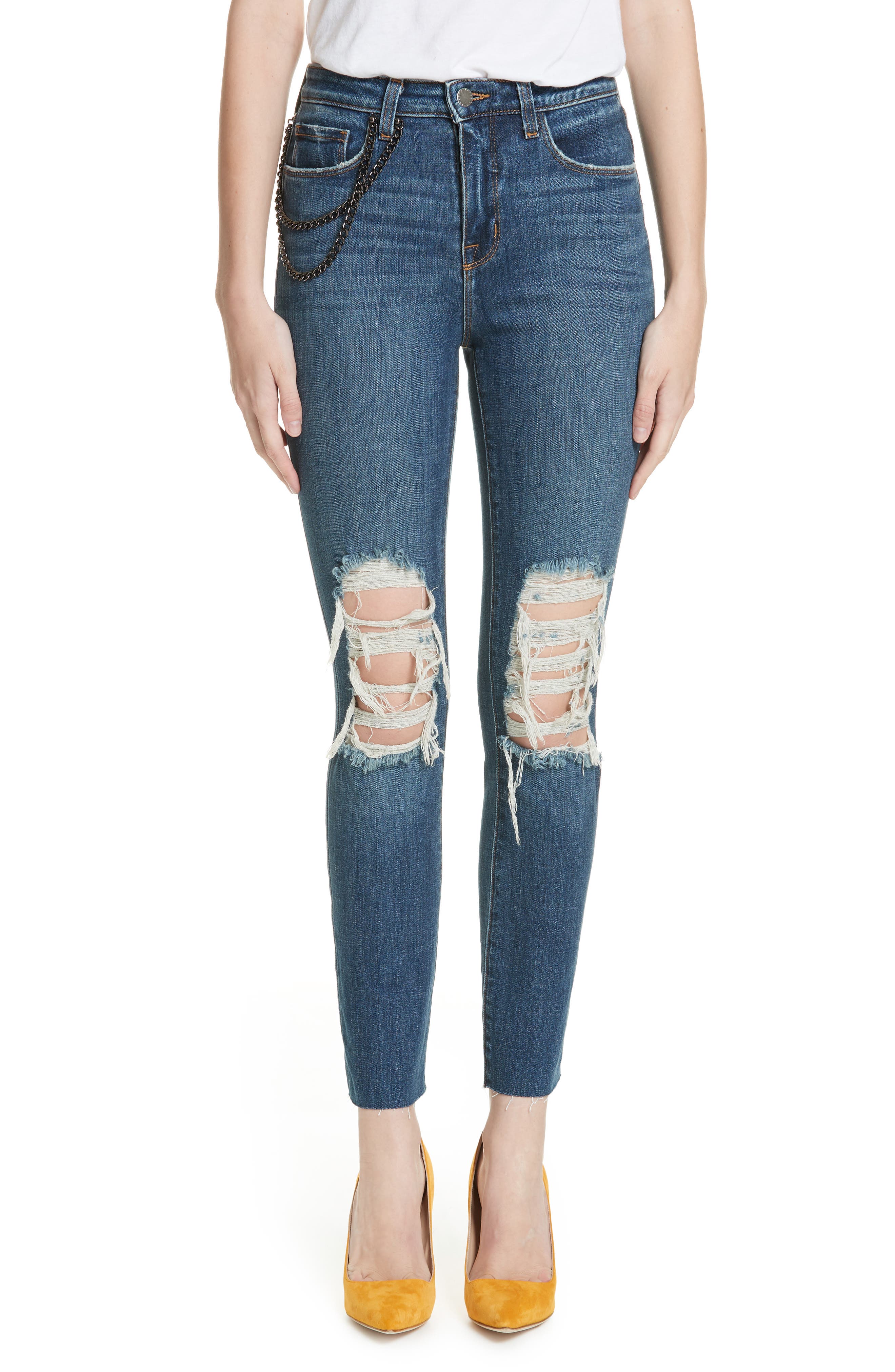 jeans with chain detail