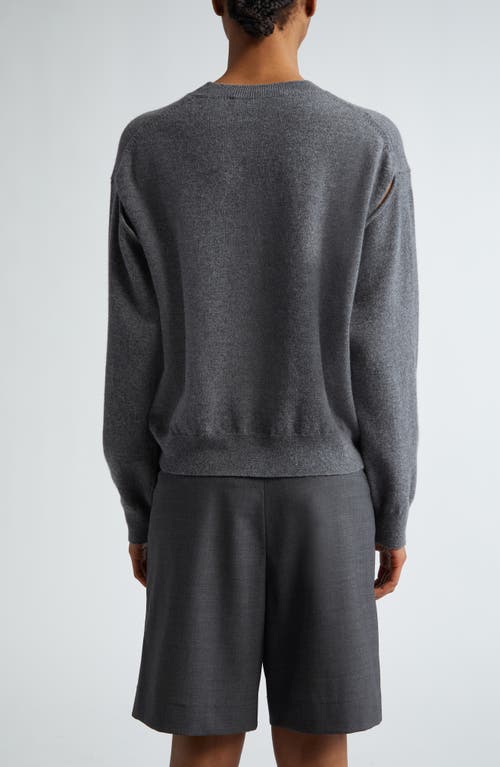 Shop Rohe Róhe Open Armhole Convertible Sweater In Mid Grey Melange