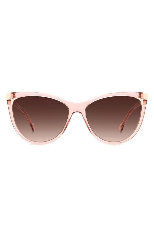 Carolina Herrera 57mm Cat Eye Sunglasses in Nude at Nordstrom