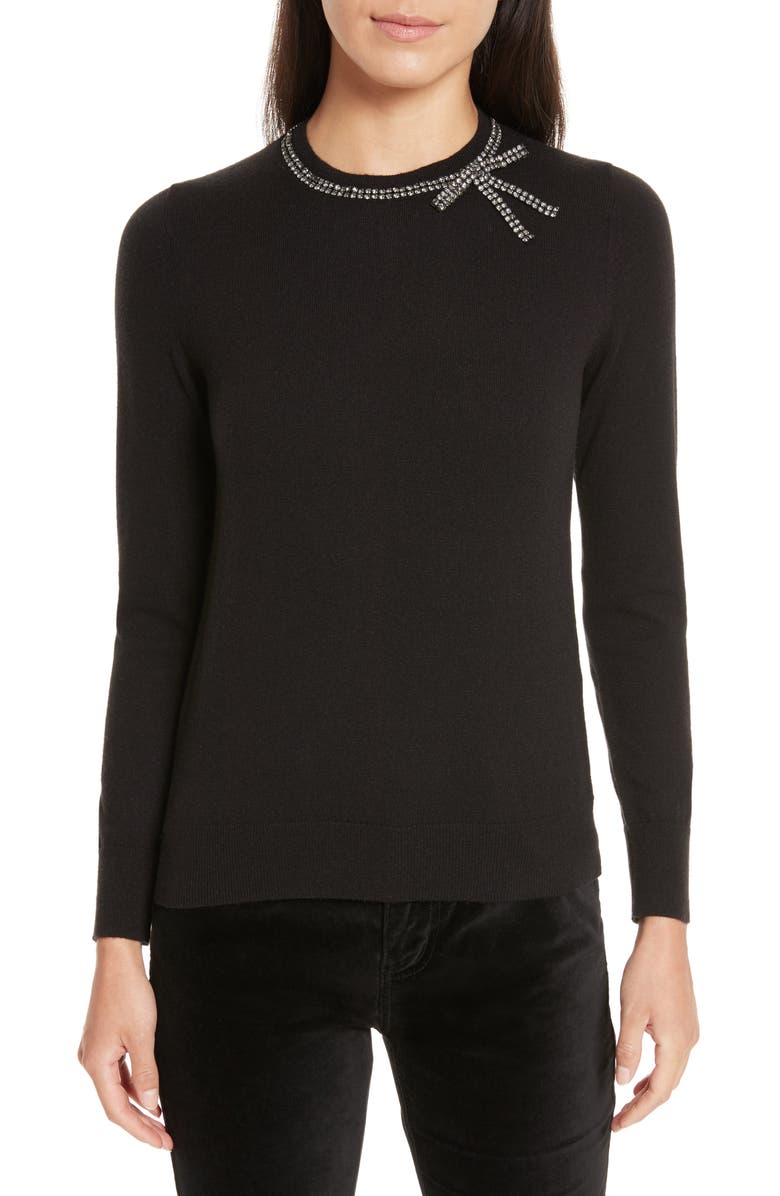 kate spade new york bow embellished sweater | Nordstrom