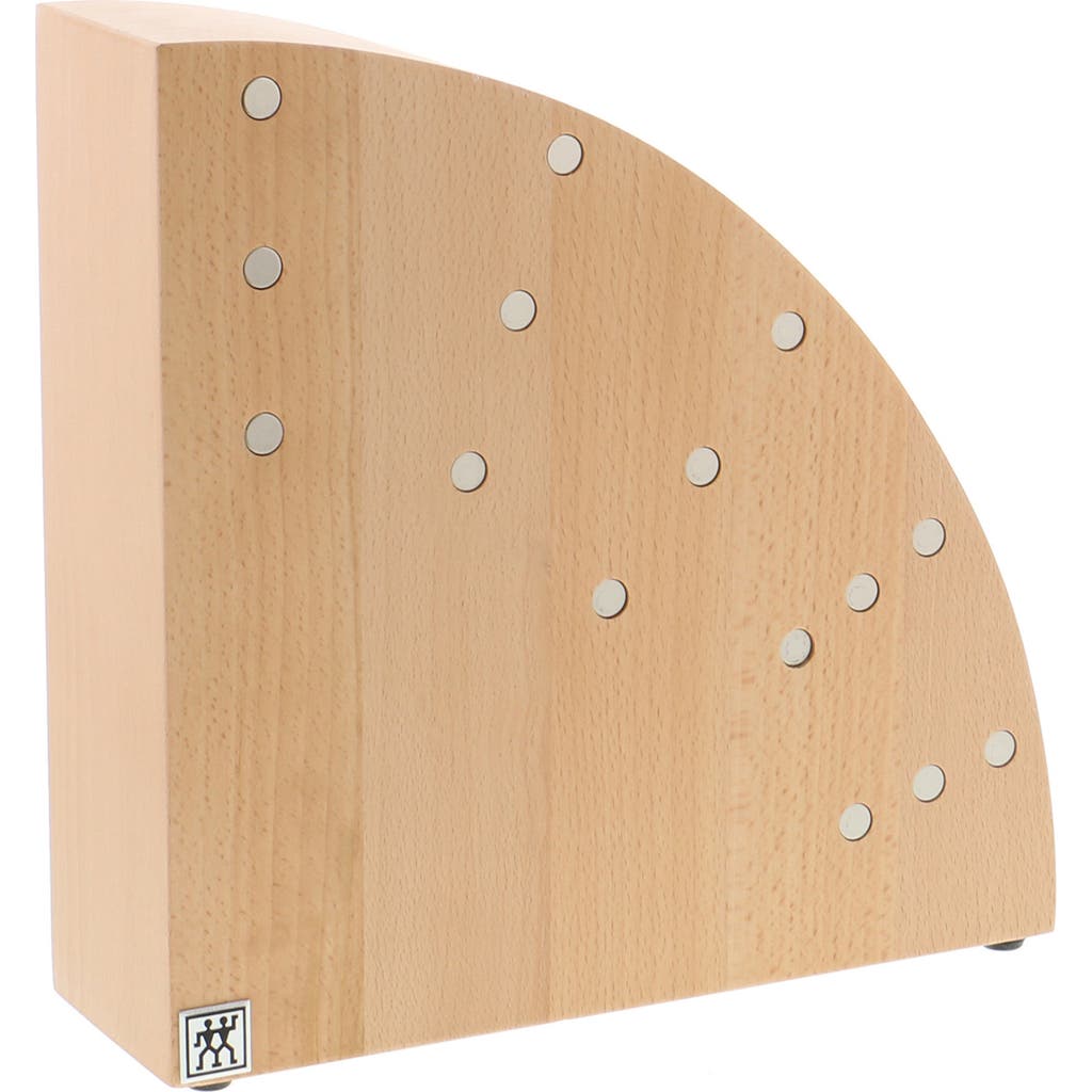 Zwilling Italian Round Magnetic Knife Block In Natural Beechwood