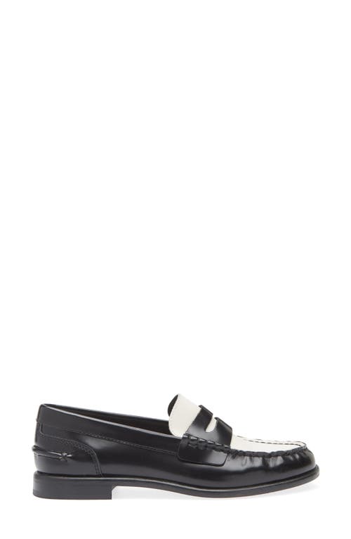 Rag & Bone Carter Penny Loafer In Black/white