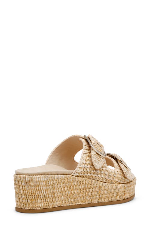 Shop Anne Klein Vineyard Platform Wedge Sandal In Natural Raffia