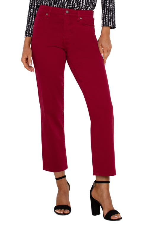 Shop Liverpool Kennedy Ankle Straight Leg Jeans In Garnet