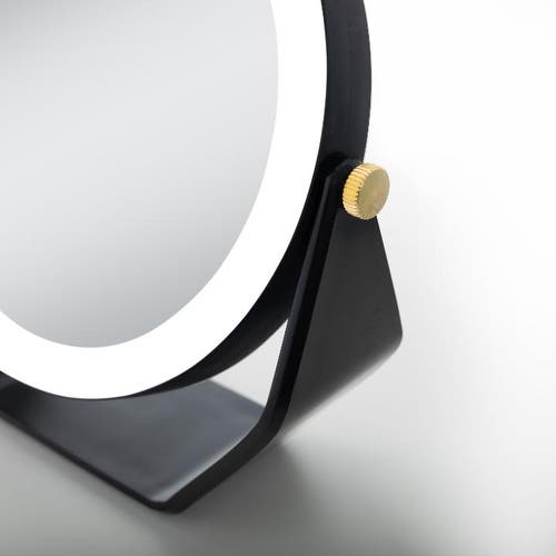 Zadro Lighted Makeup Mirror With 5x/1x Magnifications, Swivel & Battery In Black
