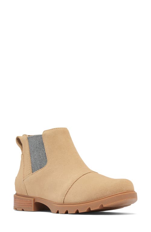 Sorel Emelie Iii Waterproof Chelsea Boot In Dusty Tan/gum