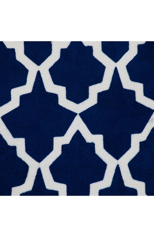 Parkland Collection Canita Embroidered Throw Pillow In Blue