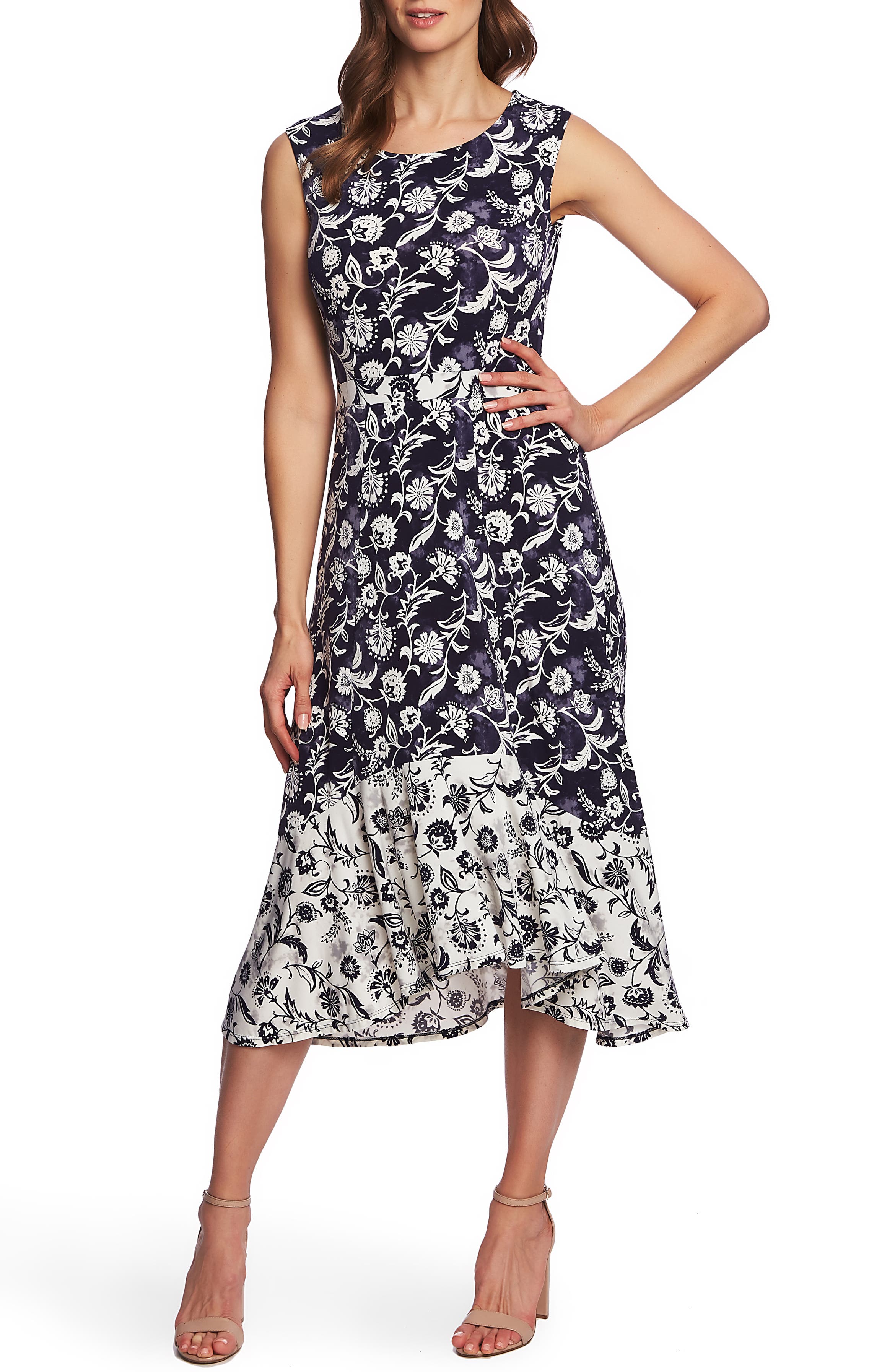 Chaus Batik Floral Sleeveless Dress | Nordstrom