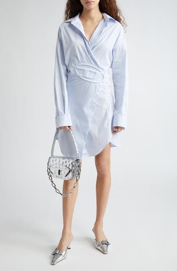 Poplin Wrap Shirt Dress