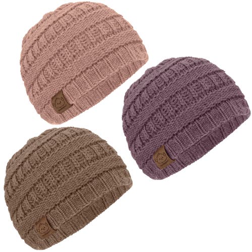 Shop Keababies 3-pack Warmzy Baby Beanies In Wine