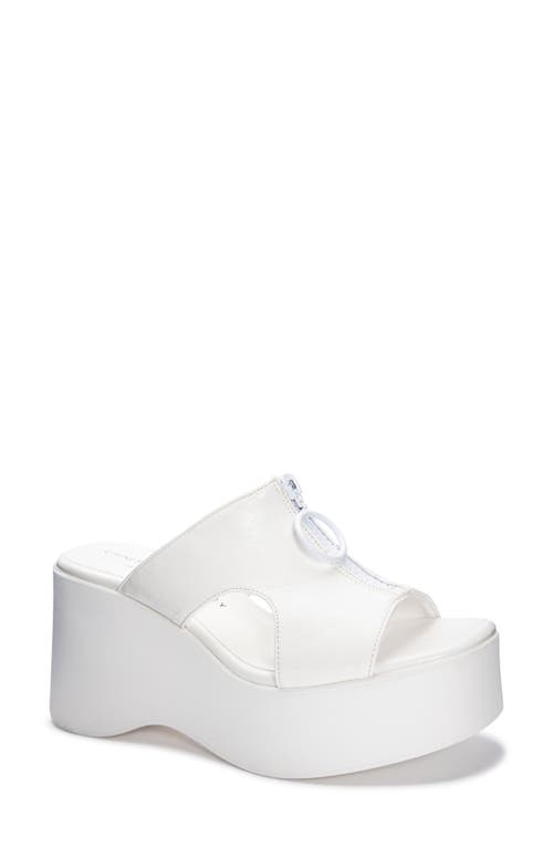 Taysha Platform Slide Sandal in White