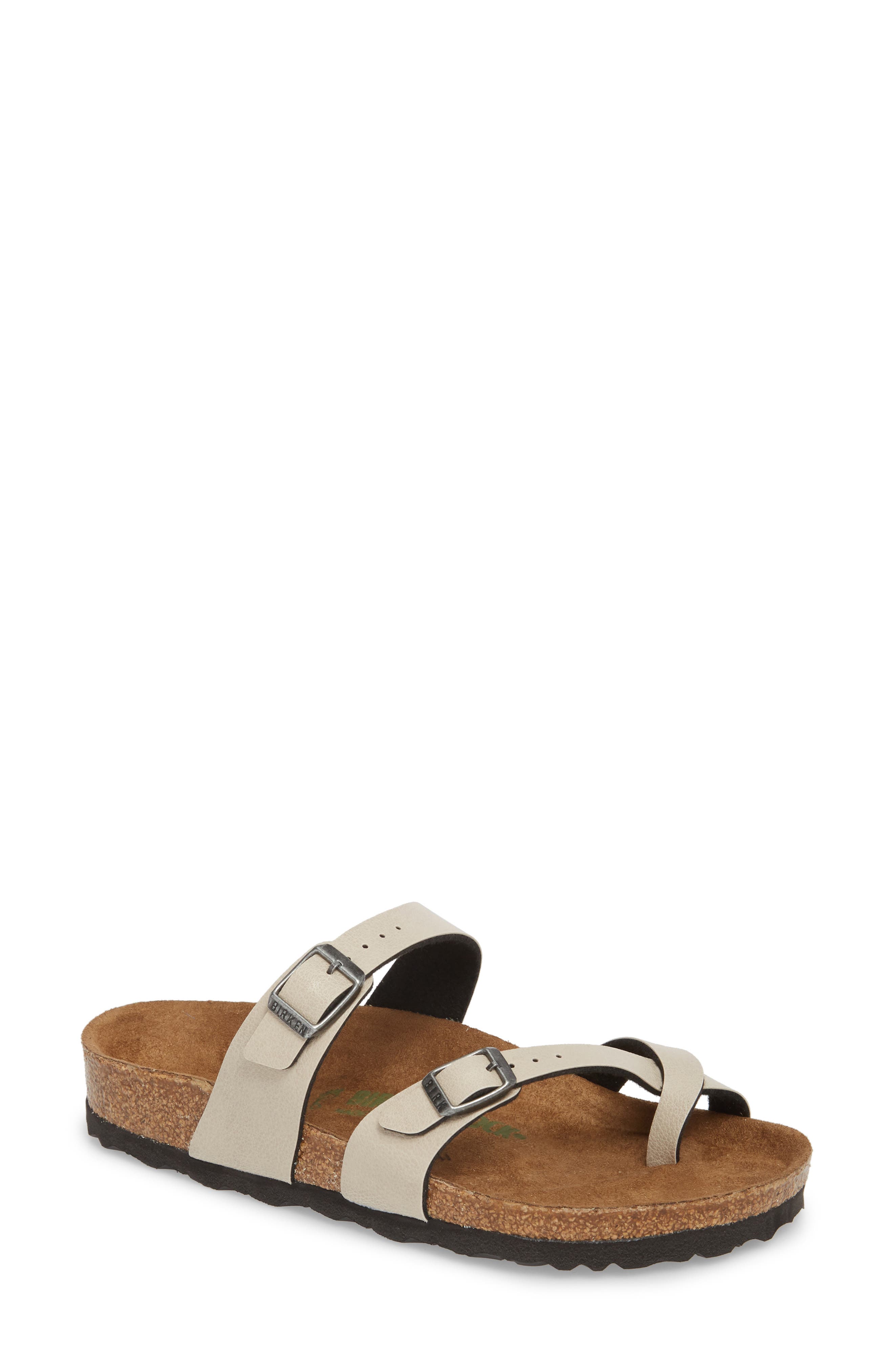 Birkenstock Mayari Birko-Flor(TM) Slide Sandal,8.5 B - Beige