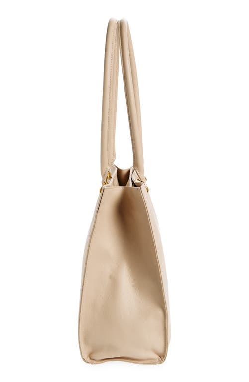 Shop Rebecca Minkoff Amour Leather Tote In Latte