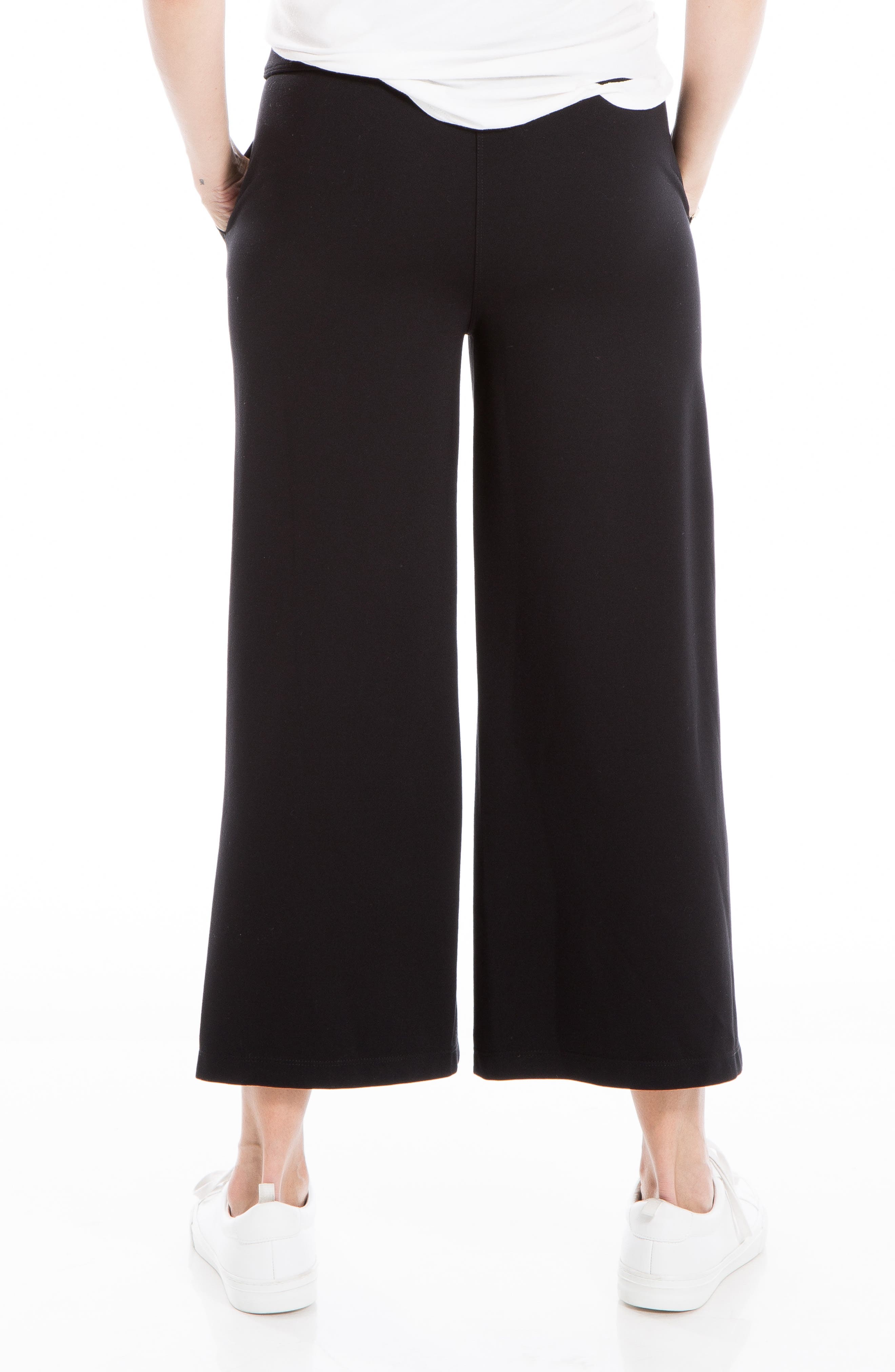 wide leg ponte knit pants