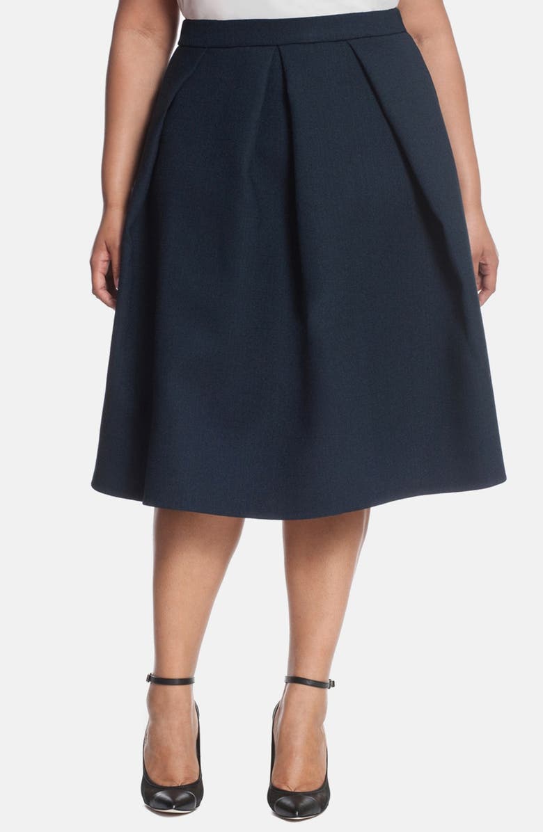 ELOQUII Studio Texture Midi Skirt (Plus Size) | Nordstrom
