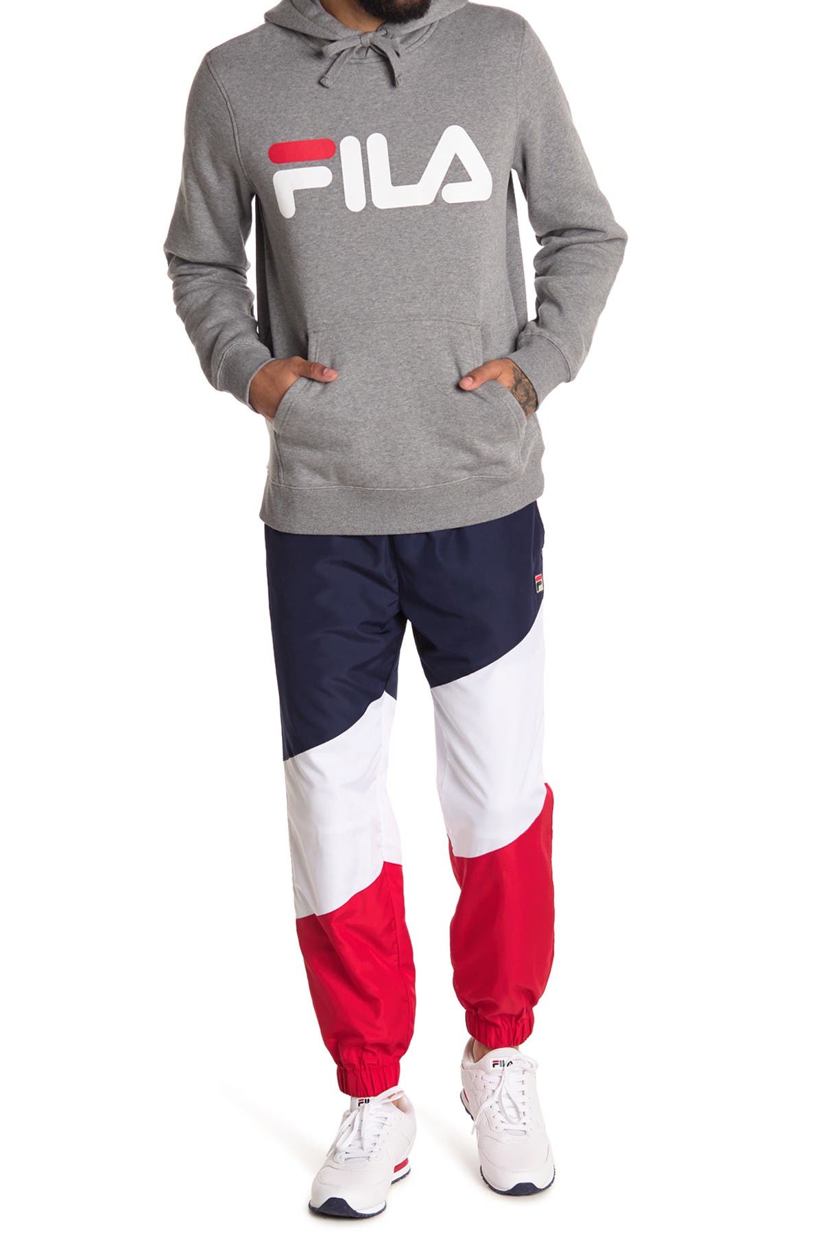 fila white track pants