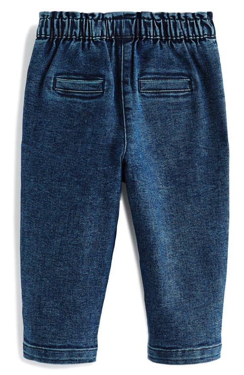 Next Kids' Drawstring Denim Pants In Blue