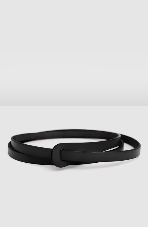 Shop Belle & Bloom Tie The Knot Leather Belt In Black