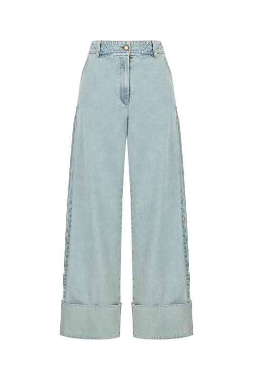 Shop Nocturne High Waist Double-leg Jeans In Blue