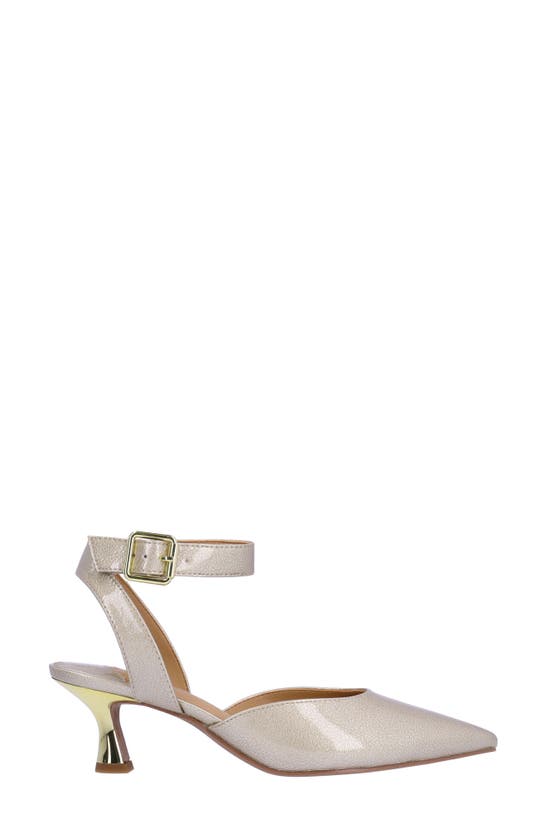 Shop J. Reneé Tamsin Ankle Strap Pointed Toe Pump In Taupe