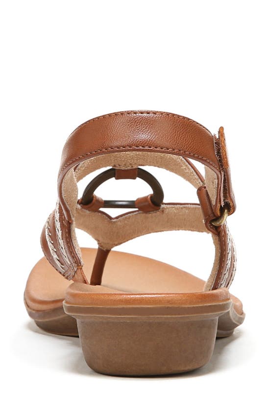 Natural Soul Sunny Slingback Thong Sandal In Toffee Smooth Brown Synthetic