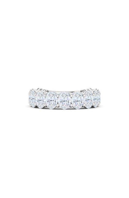 Shop Hautecarat Oval Cut Lab Created Diamond Eternity Band In White Gold