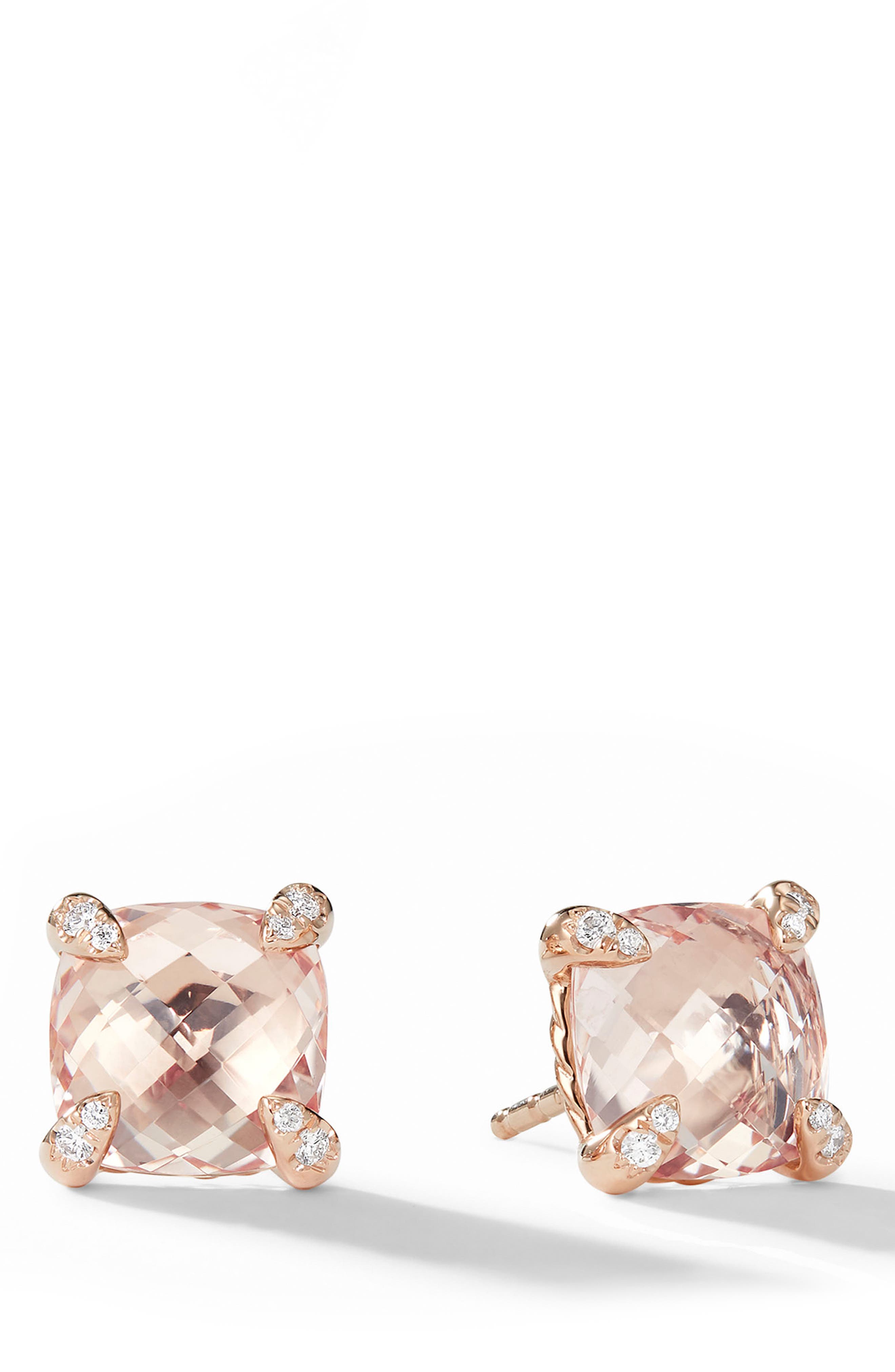 real rose gold stud earrings