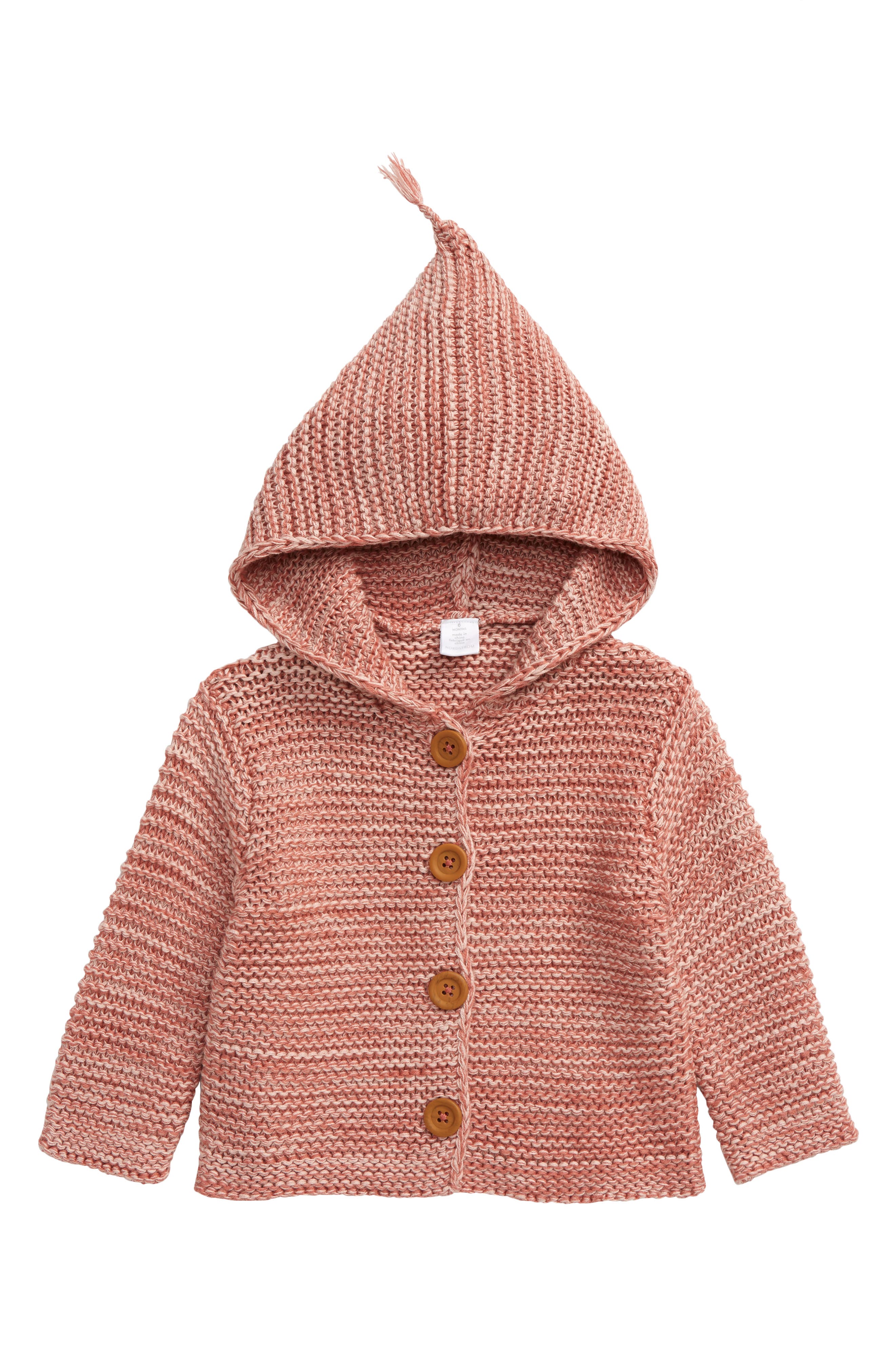 cotton hooded cardigan