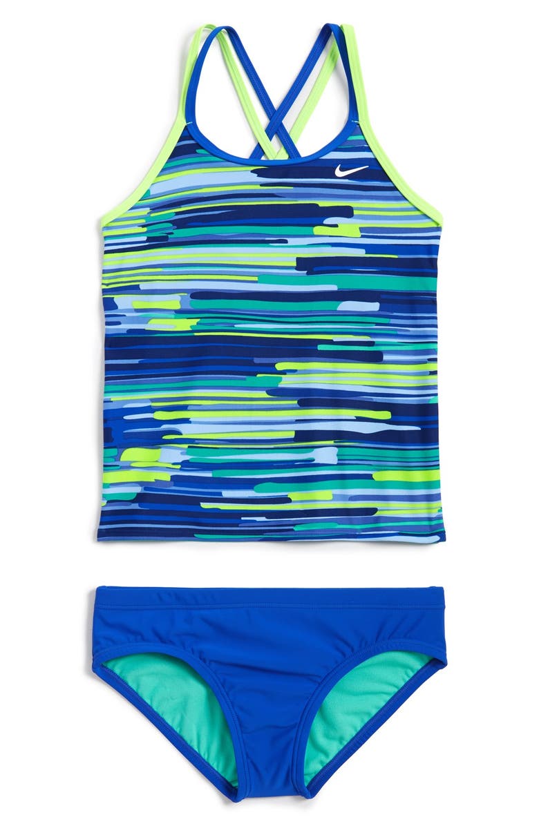 Nike 'Frequency' Tankini Two-Piece Swimsuit (Big Girls) | Nordstrom