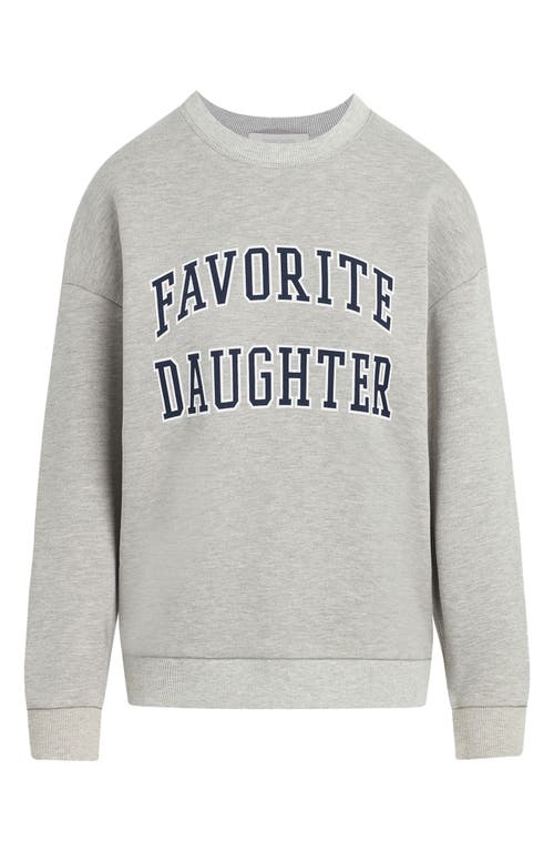 Favorite Daughter Collegiate Cotton Graphic Sweatshirt In Medium Heather Grey
