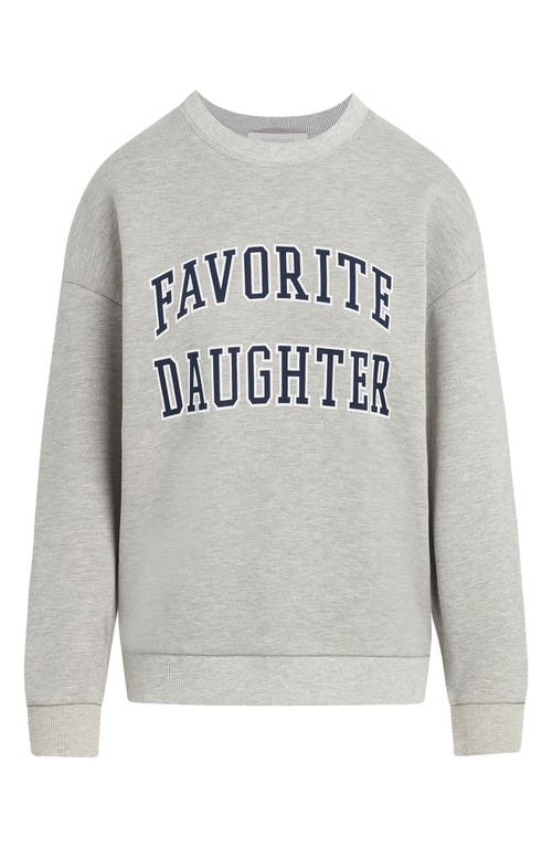 Shop Favorite Daughter Collegiate Cotton Blend Sweatshirt In Medium Heather Grey