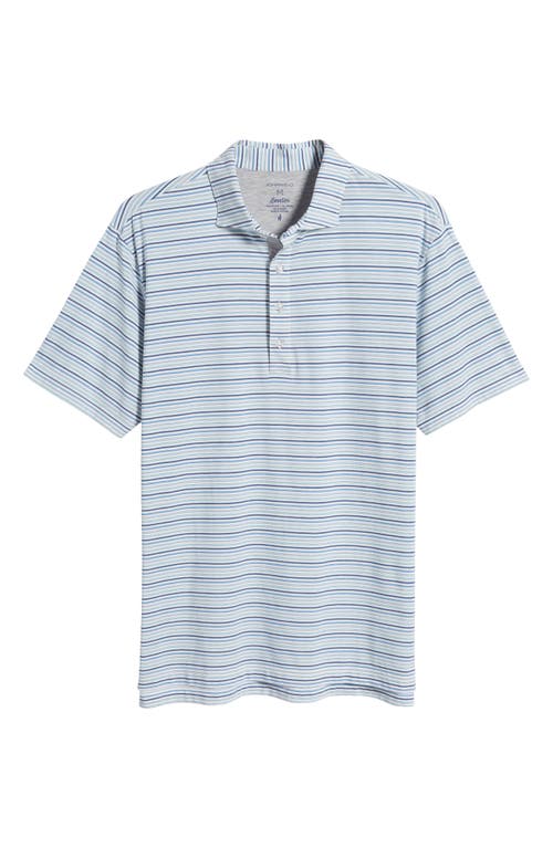 Shop Johnnie-o Linxter Stripe Cotton & Lyocell Blend Golf Polo In Lake