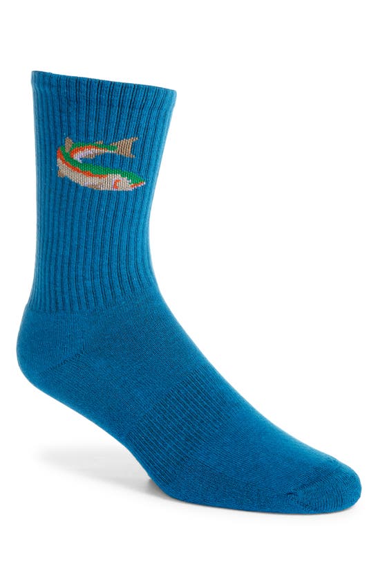 Shop American Trench Fish Out Of Water Crew Socks In Royal
