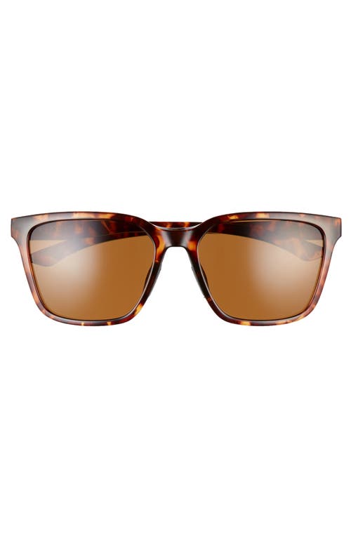 Smith Shoutout 57mm Chromapop™ Polarized Square Sunglasses In Dark Tortoise/brown