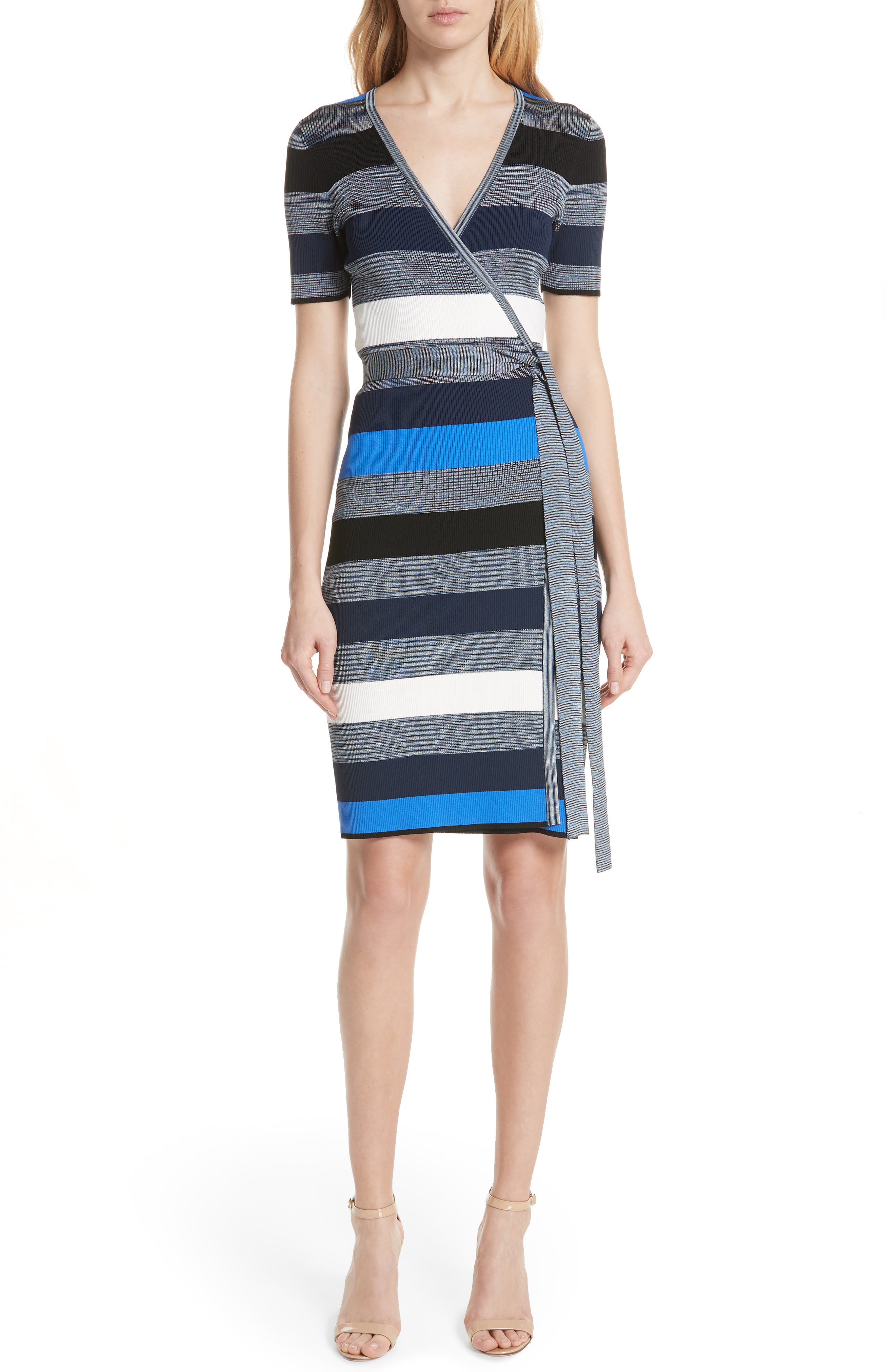 dvf knit wrap dress