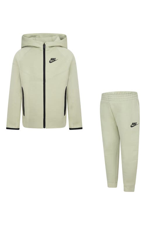 Nike Kids' Tech Fleece Zip Hoodie & Joggers Set In Olive
